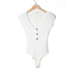 REFORMATION 'Marten' Bodysuit in Ivory
